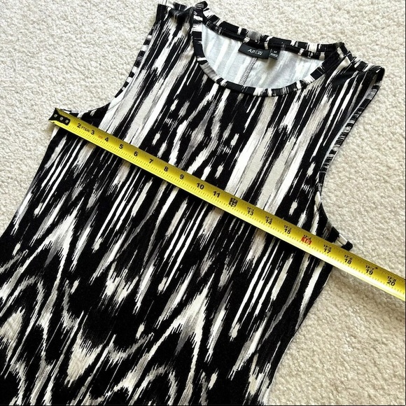 Apt 9 Black, Gray, & White Sleeveless Bodycon Midi Dress Sz Medium NWOT - Picture 5 of 8